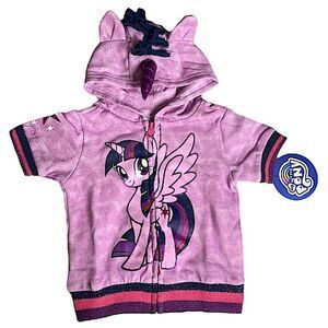 My Little Pony Toddler Size 2T Hooded Sweater New Full Zip Jacket Sweatshirt